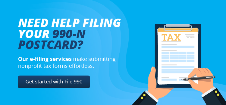 Try File 990 to streamline your 990-N postcard filing process today!